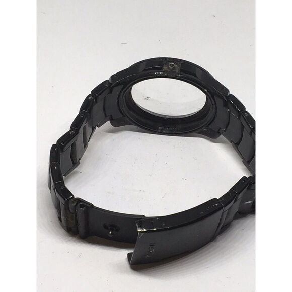 Authentic Fossil Watch Links Parts Case Band 20mm Stainless Steel Black A702 - Picture 9 of 11